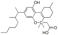 1-hydroxy-3-(1',2'-dimethylheptyl)-6,6,9-trimethyl-7,8,9,10-tetrahydro-6-dibenzopyran acetate Structure