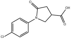 1-(4-CHLORO-PHENYL)-5-OXO-PYRROLIDINE-3-CARBOXYLIC ACID 化学構造式