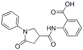 2-[[(5-Oxo-1-phenylpyrrolidin-3-yl)carbonyl]amino]benzoic acid Structure