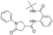 5-oxo-1-phenyl-N-[2-(tert-butylcarbamoyl)phenyl]pyrrolidine-3-carboxam ide Struktur