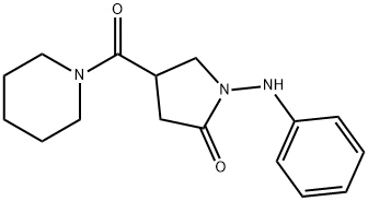 1-Anilino-4-piperidinocarbonylpyrrolidin-2-one Structure