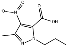 3-甲基-4-硝基-1-丙基-1H-吡唑-5-羧酸, 39658-17-8, 结构式