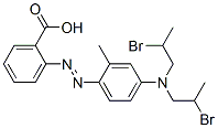 2-[[4-[ビス(2-ブロモプロピル)アミノ]-2-メチルフェニル]アゾ]安息香酸 化学構造式