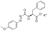 4-METHOXYPHENYLAZOFORMYL-PHE POTASSIUM SALT, 396717-86-5, 结构式