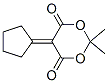 5-Cyclopentylidene-2,2-dimethyl-1,3-dioxane-4,6-dione Struktur