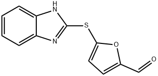 5-(1H-BENZOIMIDAZOL-2-YLSULFANYL)-FURAN-2-CARBALDEHYDE 化学構造式