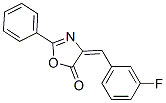 4-[(3-フルオロフェニル)メチレン]-2-フェニル-2-オキサゾリン-5-オン 化学構造式