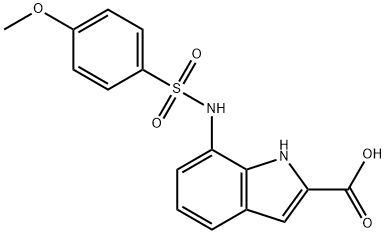 7-{[(4-METHOXYPHENYL)SULFONYL]AMINO}-1H-INDOLE-2-CARBOXYLICACID
|7-((4-甲氧基苯基)磺酰胺)-1H-吲哚-2-羧酸