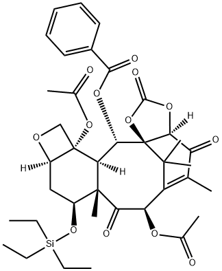 14β-Hydroxy-13-oxo-7-O-(triethylsilyl) Baccatin III 1,14-Carbonate 结构式