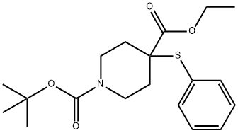 1-TERT-BUTYL 4-ETHYL 4-(PHENYLTHIO)PIPERIDINE-1,4-DICARBOXYLATE|