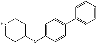 4-([1,1'-ビフェニル]-4-イルオキシ)ピペリジン 化学構造式