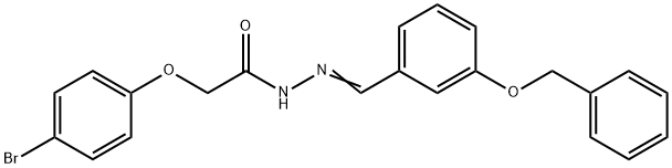N'-[3-(benzyloxy)benzylidene]-2-(4-bromophenoxy)acetohydrazide,397304-09-5,结构式