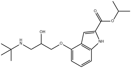39731-05-0 4-[3-(tert-ブチルアミノ)-2-ヒドロキシプロポキシ]-1H-インドール-2-カルボン酸イソプロピル