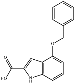 2-乙酸基-4-苄氧基吲哚, 39731-09-4, 结构式