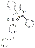 5(4H)-Oxazolone,  4-[[(4-phenoxyphenyl)sulfonyl]methyl]-2,4-diphenyl- 化学構造式