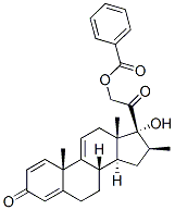 17,21-dihydroxy-16beta-methylpregna-1,4,9(11)-triene-3,20-dione 21-benzoate 结构式