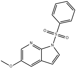 5-甲氧基-1-(苯磺酰基)-1H-吡咯并[2,3-B]吡啶,397842-89-6,结构式