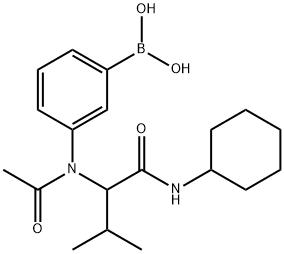 Boronic acid, [3-[acetyl[1-[(cyclohexylamino)carbonyl]-2-methylpropyl]amino]phenyl]- (9CI) Structure