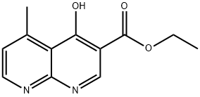 1,8-Naphthyridine-3-carboxylicacid,4-hydroxy-5-methyl-,ethylester(9CI) Struktur