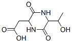 2-Piperazineacetic acid, 5-(1-hydroxyethyl)-3,6-dioxo- (9CI) 化学構造式