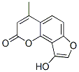 2H-Furo[2,3-h]-1-benzopyran-2-one, 9-hydroxy-4-methyl- (9CI) 结构式