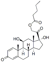 11beta,17,21-trihydroxypregna-1,4-diene-3,20-dione 21-valerate Structure