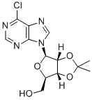 6-氯-9-beta-D-(2,3-异亚丙基)呋喃核糖基嘌呤, 39824-26-5, 结构式