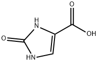 2-オキソ-4-イミダゾリン-4-カルボン酸 化学構造式