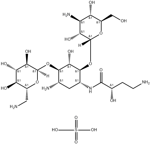 アミカシン硫酸塩 化学構造式