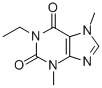 3,7-Dihydro-3,7-dimethyl-1-ethyl-1H-purine-2,6-dione Struktur