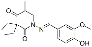 39844-60-5 3,3-Diethyl-1-[(4-hydroxy-3-methoxybenzylidene)amino]-5-methyl-2,4-piperidinedione