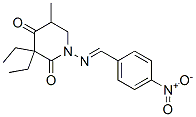 3,3-diethyl-5-methyl-1-[(4-nitrophenyl)methylideneamino]piperidine-2,4-dione,39844-62-7,结构式
