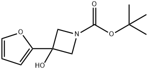 3-FURAN-2-YL-3-HYDROXYAZETIDINE-1-CARBOXYLIC ACID TERT-BUTYL ESTER Struktur
