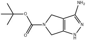 5N-BOC-3-AMINO-4,6-DIHYDRO-1H-PYRROLO[3,4-C]PYROZOLE Struktur