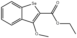 3-メトキシベンゾ[b]セレノフェン-2-カルボン酸エチル 化学構造式