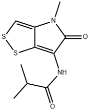 39859-18-2 4-Methyl-6-(isobutyrylamino)-4,5-dihydro-1,2-dithiolo[4,3-b]pyrrole-5-one