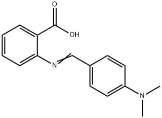 2-(4-ジメチルアミノベンジリデンアミノ)安息香酸 化学構造式