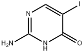 2-アミノ-5-ヨードピリミジン-4(1H)-オン 化学構造式
