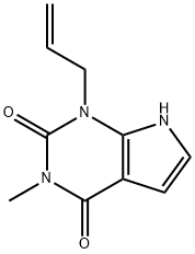 1-Allyl-3-methyl-1H-pyrrolo[2,3-d]pyrimidine-2,4(3H,7H)-dione Structure