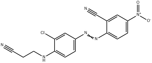 2-[[3-chloro-4-[(2-cyanoethyl)amino]phenyl]azo]-5-nitrobenzonitrile ,39952-00-6,结构式