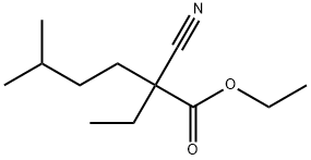 ETHYL 2-ETHYL-2-ISOAMYLCYANOACETATE Struktur