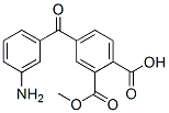 methyl hydrogen 4-(m-aminobenzoyl)phthalate Struktur