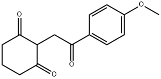 2-[2-(4-メトキシフェニル)-2-オキソエチル]-1,3-シクロヘキサンジオン 化学構造式