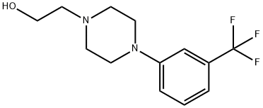 4-[3-(トリフルオロメチル)フェニル]-1-ピペラジンエタノール 化学構造式