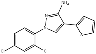 1-(2,4-dichlorophenyl)-4-(2-thienyl)-1H-pyrazol-3-amine,400074-66-0,结构式