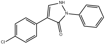 4-(4-chlorophenyl)-2-phenyl-1,2-dihydro-3H-pyrazol-3-one,400075-09-4,结构式