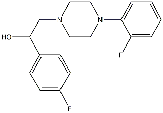 1-(4-fluorophenyl)-2-[4-(2-fluorophenyl)piperazino]-1-ethanol 结构式