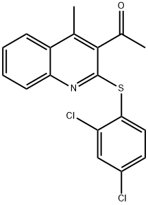 1-{2-[(2,4-dichlorophenyl)sulfanyl]-4-methyl-3-quinolinyl}-1-ethanone Structure