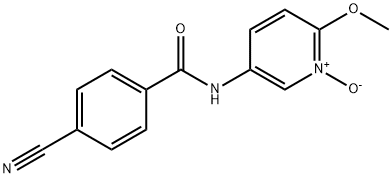 5-(4-氰基苯甲酰胺)-2-甲氧基吡啶-氧化物 结构式