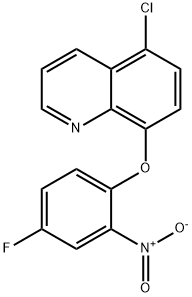 5-chloro-8-(4-fluoro-2-nitrophenoxy)quinoline 结构式